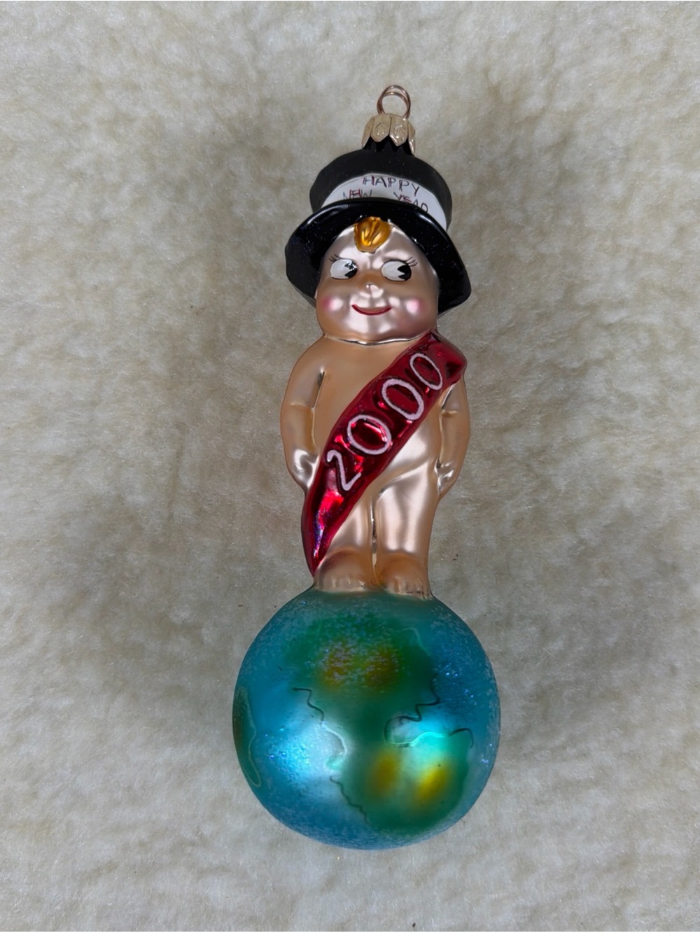 Vintage 2000 Christopher Radko Millennium Baby Glass Ornament